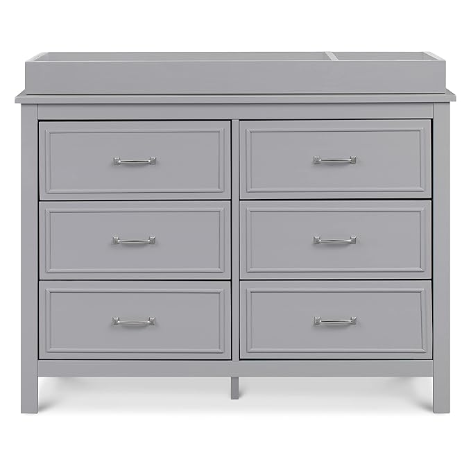 DaVinci Charlie 6-Drawer Double Dresser in Grey