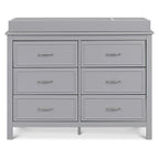 DaVinci Charlie 6-Drawer Double Dresser in Grey