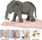 8PCS Safari Zoo Animals Figurines Toys, Realistic Plastic Jungle Animal Figures, Includes Lion,Elephant,Giraffe,Zebra, African Wild Animals, Educational Learning Playset for Kids