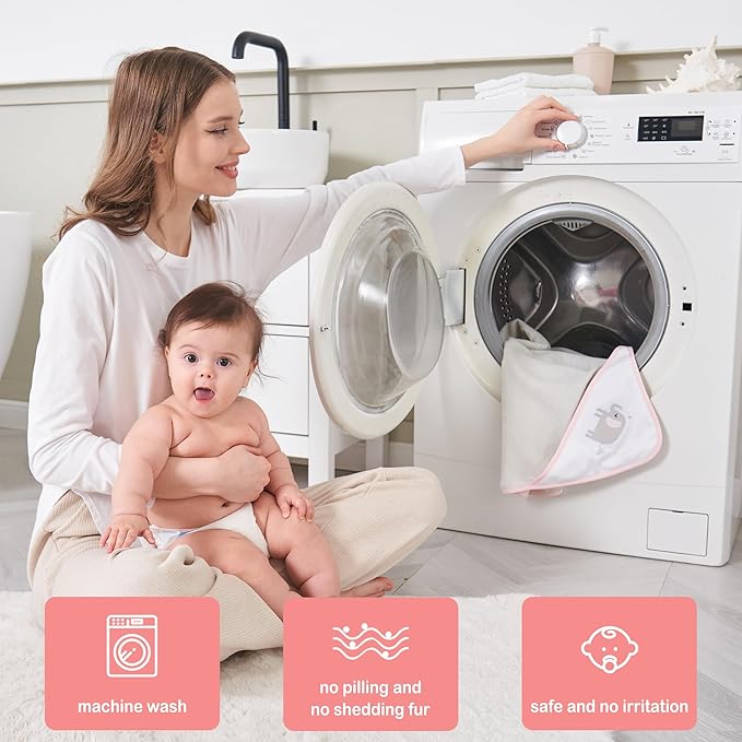 Viviland Baby Towels and Baby Wash Cloths Set Hooded Baby Towels Baby Wipes Absorbent Bath Face Towels Burp Cloths or Face Towels for Girl Boy 6-Pack Size 28 x 28 Inch(Elephant)