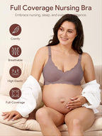 Angelhood Nursing Bras for Breastfeeding Ultra Comfort Seamless Maternity Bra Pack Wireless Pregnancy Bralette Bra Extender