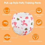 Baby Cotton Training Pants 6 Packs Toilet Training Underpants Absorbent Toddler Potty Training Underwear 2T-5T