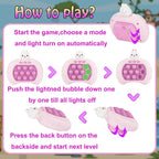 Unicorn Fast Speed Pushing Pop Game, Pink Pop Game Light Up Fidget Toys with Instant Sound Feedback | Animal Pop Target Push Bubble Game Toy for Kids Fast-paced Pop Game Console (No Battery)
