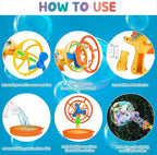 Bubble Gun Bubble Machine Dinosaur Bubble Blower Toy for Kids and Toddlers Bubble in Bubble Gun Party Favors Birthday Christmas Easter Gift for 3 4 5 6 7 8 9 Years Old Boys and Girls (Yellow)