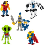 PLUS PLUS Building Block Playset Kit, Themed Figures 3D Puzzle, Fun Stem Toys for Kids, 350 Mini Interlocking Pieces - 5 Tube Bundle, Fantasy Battle