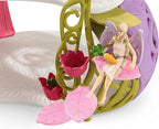 Schleich Bayala - 71 PC Glittering Flower House Playset with Fairy Figure, 2 Cute Unicorn Toys and Fairy Dollhouse Accessories for Girls and Boys - Fantasy Figurine Animal Set for Kids Ages 5+ | 42447