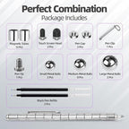 Magnetic Fidget Pen Toys - Multifunctional Writing Novel Pen for Friends, Kids, Boys, Girls, Teens 8 9 10 11 12, Office Teacher Birthday Party Gifts, Stress & Anxiety Relief(Silver)