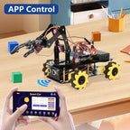 Robot Arm Expansion Pack Smart Car Starter Kit, Robotics Kit for Kids Ages 8-12 12-16, STEM Toys Coding Robot Kit for Teens & Adults(QD007)