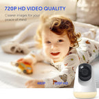 2025 Upgraded Baby Monitor with Night Lamp, 5'' IPS Screen Video Baby Monitor with Pan-Tilt-Zoom Camera No WiFi, HD Night Vision, 2-Way Talk, Lullaby Player, 4500mAh Battery (BBM-006)