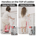 Primlect Space-Saving Potty Training Seat with Ladder, Adjustable Step and Toilet Seat Height, Top Handles for Easy Climbing, Easy to Carry, Portable Toddler Toilet Trainer for Small Bathrooms