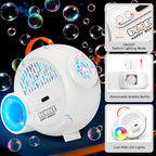 Rechargeable Bubble Machine with Upgrade RGB LED 16 Million Colors, 20000+ Bubbles Per Minute, Portable Bubble Maker for Kids, Weddings, Birthday Parties, Outdoor, Plug in or Battery Power