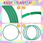 Shappy 6 Pcs Exercise Hoop Detachable Adjustable Plastic Toy Playground Toys Colored Hoop Circles for Teens Games Gymnastics Dog Agility Equipment Party Decor