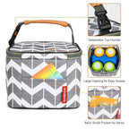 BreastMilk Cooler Bag with Ice Pack Fits 4 Large Baby Bottles Up to 5 Ounce, Baby Bottle Cooler Bag Great for Nursing Mom Daycare