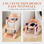 Potty Training Seat, Toddler Toilet Seat for Little Boys Girls, Potty Training Toilet with Urinals, Toddler Step Stool Ladder and Splash Guard