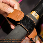 Baby Stroller Hooks Bag Hooks for Hanging Diaper Bags Multipurpose Hooks for Grocery Shopping Bags Premium Vegan Leather Pram Straps 2 Pcs (Brown)