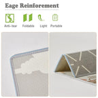 Fodoss Baby Play Mat, 47x47inch Play Mat, 0.4 in Thick Waterproof Playmat for Babies, Foldable Play Mat for Small Baby Playpen, Small Spaces