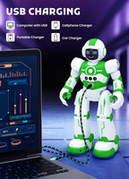 Robot Toys for Kids,Programmable Remote Control Smart Walking Dancing Robot Toy with Gesture & Sensing for Age 4 5 6 7 8 9 10 Year Old Boys for Birthday Present,Green