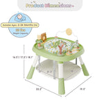 TOLEAD Baby Activity Center, Infant Jumper Activity Center with 5 Toys, Lights & Music, Adjustable Heights, 3-Stage Activity Center & Play Table, Interactive Play Center for Baby Ages 6m+ (Green)
