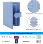 Melsbrinna Rfid Passport Holder for Travel women/Men, Cute Passport Wallet Rfid Blocking Card Slots, Rfid Passport Cover/CaseTravel Wallet, Passport Book Holder (1, Blue4)