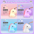 ONEFIRE Unicorn Night Light for Kids,【Cute Gifts&Remote】 16 Colors Cute Night Light,5 Lightness & Last 10H Nightlight for Kids Room,Soft Lamp