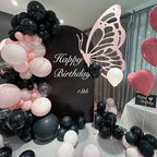 140pcs Black Round Balloons Different Sizes 18 12 10 5 Inch Latex Balloons for Arch Decoration Party Balloon Kit for Graduation Birthday Party Wedding Balloon Baby Shower Decoration