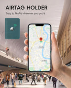 ALLIVE Genuine Leather Passport Holder with Airtag, Travel Must Haves Airport Essentials, Passport Cover Case Travel Gifts