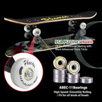 Easy_Way Complete Skateboards- Standard Skateboards for Beginners Kids Boys Girls Teenager- 31''x 8''Canadian Maple Cruiser Pro Skate Board, Skateboards