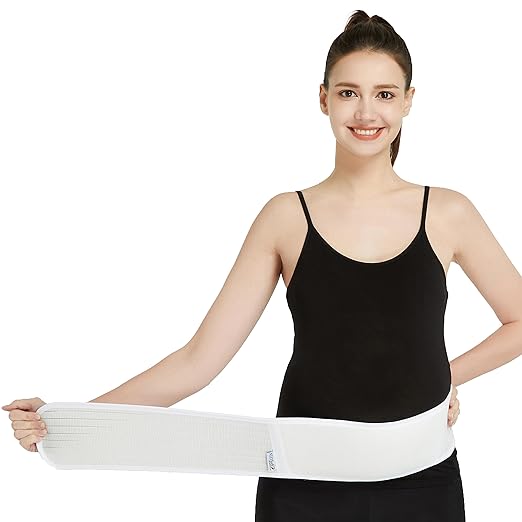 NeoTech Care Adjustable Maternity Belt - Light and Breathable Pregnancy Belly Support Band for Pregnant Women (White, Extra Large Size)
