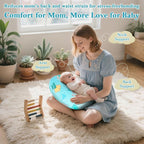 Nursing Pillow & Breastfeeding Pillow – Ergonomic C-Shape for Breastfeeding & Bottle Feeding, Standard Size Breathable with Washable Cover, Hypoallergenic,Tummy Time & Sitting Support ( 0-18Months)