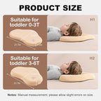 Reidio 1pc Toddler Silicone Pillow Breathable Toddler Pillow with Removable Cotton Pillowcase Kids Pillows for Sleeping Machine Washable (Rose, H1)