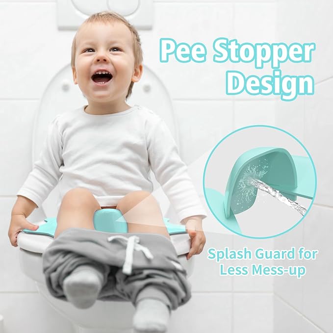 SKYROKU Foldable Kids Toilet Seat – Portable & Anti-Slip Travel Potty Training Seat for Toddlers,Safety material Baby Toilet Seat, Easy Clean & Compact for Home, Daycare, Grandparents House (Ages 2-6)