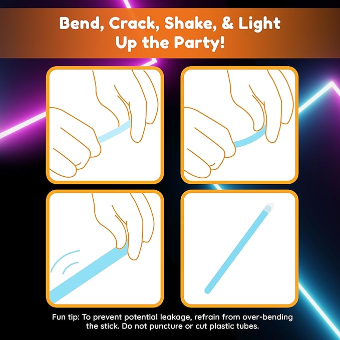 Glow Fever Glow in The Dark Sticks - 100 ct 6" Glow Sticks Bulk Party Pack with End Caps & Lanyards - Glow Party Favors for Concert, Festival, & Wedding Neon Light Sticks by Party Dragon, Green