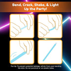 Glow Fever Glow in The Dark Sticks - 100 ct 6" Glow Sticks Bulk Party Pack with End Caps & Lanyards - Glow Party Favors for Concert, Festival, & Wedding Neon Light Sticks by Party Dragon, Green
