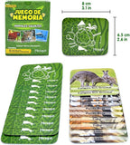 Menique Wild Animals Memory Matching Game – Spanish Edition – 80 Cards (40 Pairs) with Real Photos – Educational Game in Spanish for Kids and Adults – Includes Booklet