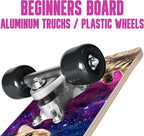24 inch Rude Boyz Mini Cruiser Skateboard - Aluminium Trucks - Kids Skateboard Ages 5-8 Beginner - Skateboards for Kids