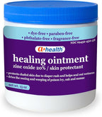 A+Health Zinc Oxide 20% Healing Ointment Skin Protectant Barrier 15 Oz Jar Provides Relief and Treatment of Diaper Rash, Chafed Skin, Poison Ivy, Oak, Sumac for Adults and Babies