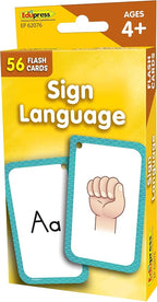 Teacher Created Resources Sign Language Flash Cards (EP62076), White Medium