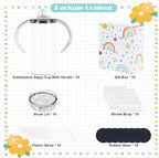 Kids Sippy Cup & Todder Bottle, 10 Pack - 12 Oz Stainless Steel, in Style & Colorful Sublimation Design