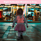 Accmor Toddler Harness Leash + Anti Lost Wrist Link, Cute Deer Kids Harness with Leash, Collapsible Child Leash Baby Walking Harness Protector Wristband Strap for Baby Girls Outdoor