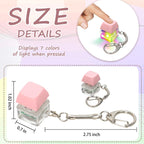 Keyboard Fidget Toys for Adults Keyboard Clicker with LED Light Keychain Fidget Sensory Fun Toys for Anxiety Decompression (Pink, 1P)