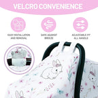 80S Muslin Car Seat Cover for Babies - Soft & Breathable Infant Carrier Canopy, Lightweight Sunshade for Summer, Universal Fit for Baby Boys & Girls