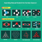 Chemistry Molecular Model Kit 452pc with C60,Educational Science Set Learning Chemistry Atoms,Bonds and Structures Teaching Aids School Supplies