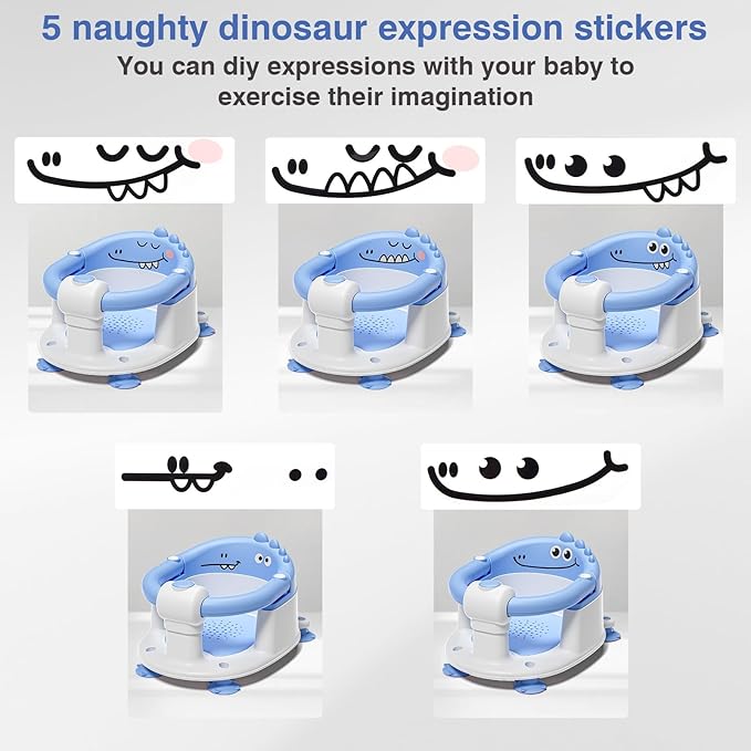 Baby Bath Seat for Babies 5 Months & Up - Non-Slip Bath Seat for Sitting Up, Soft Cushion & Compact Design, Toddler Bathtub Seat