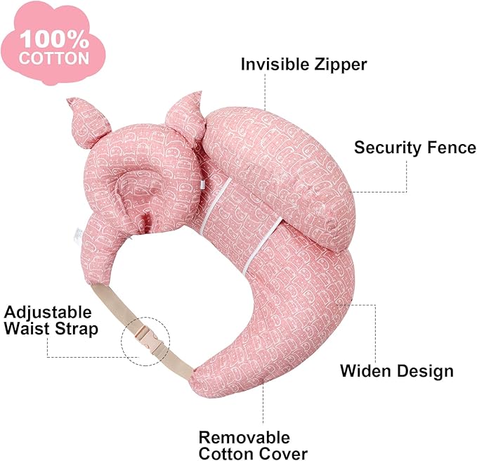 Nursing Pillow for Breastfeeding, Breastfeeding Pillows for More Support for Mom and Baby, with Adjustable Waist Strap