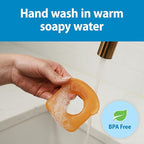 Dr. Brown's AquaCool Water-Filled Teether, Cooling Teether Toy for Babies, Soothes Sore Gums, Avocado Toast Shapes, BPA Free, 3m+, 2-Pack