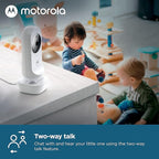 Motorola Nursery Baby Monitor Long Range with Camera and Audio, 4.3" Screen, 2-Way Audio VM34, No WiFi Needed, Manual Tilt/Pan, Digital Zoom, Lullabies, Temperature Sensor