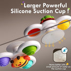 ALASOU 3PCS Pop Suction Cup Spinner Toys for 1 Year Old Boy Girl|Novelty Spinning Tops Toddler Toys Age 1-2|Sensory Baby Bath Toy for Toddlers 1-3|12 18 Months Boy Birthday Gift for Infant