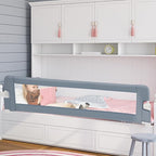 BABY JOY Bed Rails for Toddlers, Extra Long, Swing Down Safety Bed Guard for Convertible Crib, Folding Baby Bedrail for Kids Twin, Double, Full Size Queen & King Mattress (71", Light Gray)