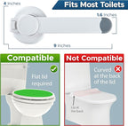 Baby Toilet Lock by Wappa Baby - 9"L x 4"W - Ideal Baby Proof Toilet Lid Lock - No Tools Needed Easy Installation with 3M Adhesive - Top Safety Toilet Seat Lock - Fits Most Toilets - White (1 Pack)