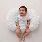 Baby Nursing Pillow and Body Positioner with Premium Slipcover for Breastfeeding for Baby Boys and Girls, Feeding Pillow with Breathable Comfortable Pillowcase (Cloud Dancer)